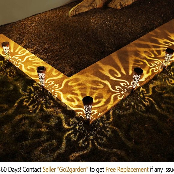 New Bronze 6Pcs Garden Decor Solar Outdoor Lights - Picture 2 of 6